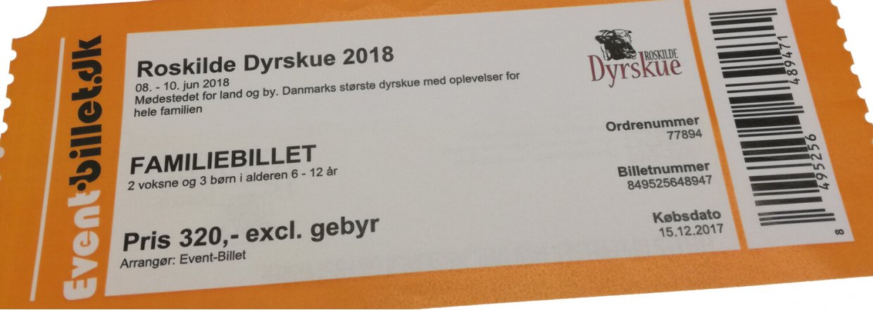 Vind familiebilletter til Roskilde Dyrskue